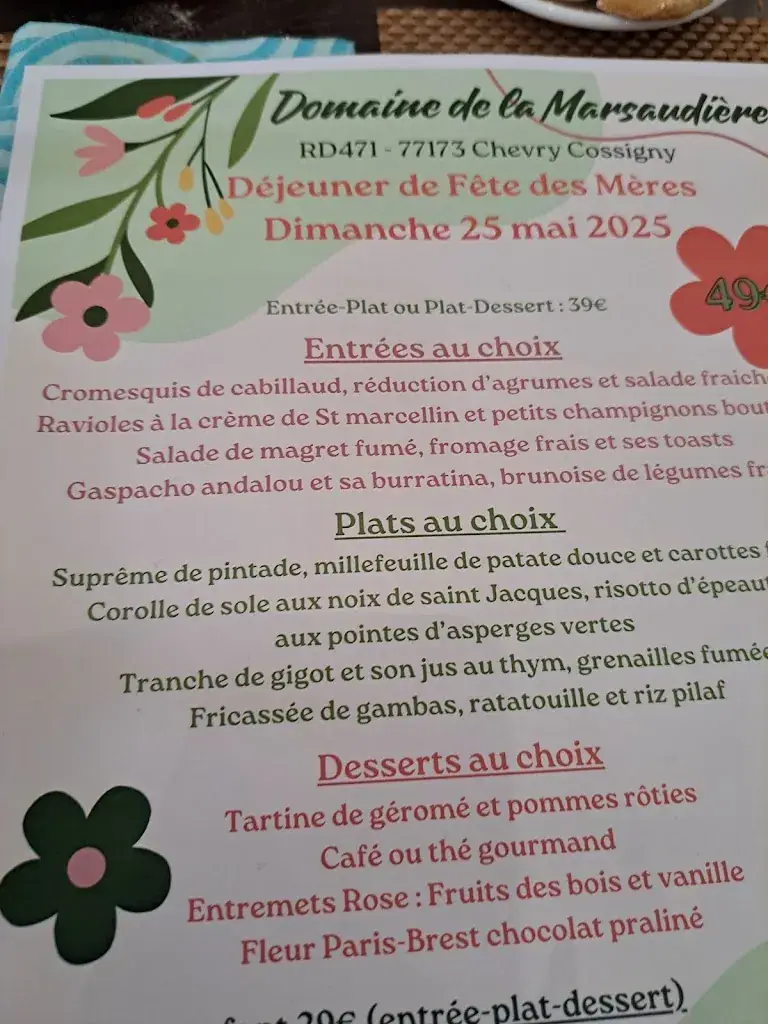 Menu_Domaine de la Marsaudière_Chevry-Cossigny_image_3