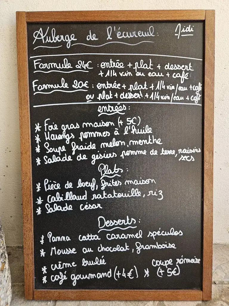 Menu_Auberge de l'Ecureuil_Coubert_image_1