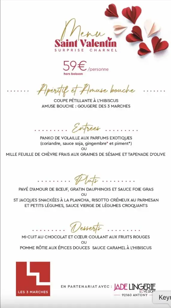 Menu_Brasserie Les 3 Marches_Châtenay-Malabry_image_1