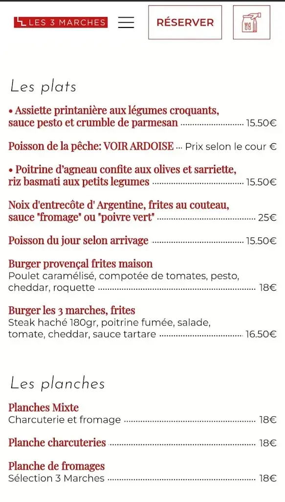 Menu_Brasserie Les 3 Marches_Châtenay-Malabry_image_4