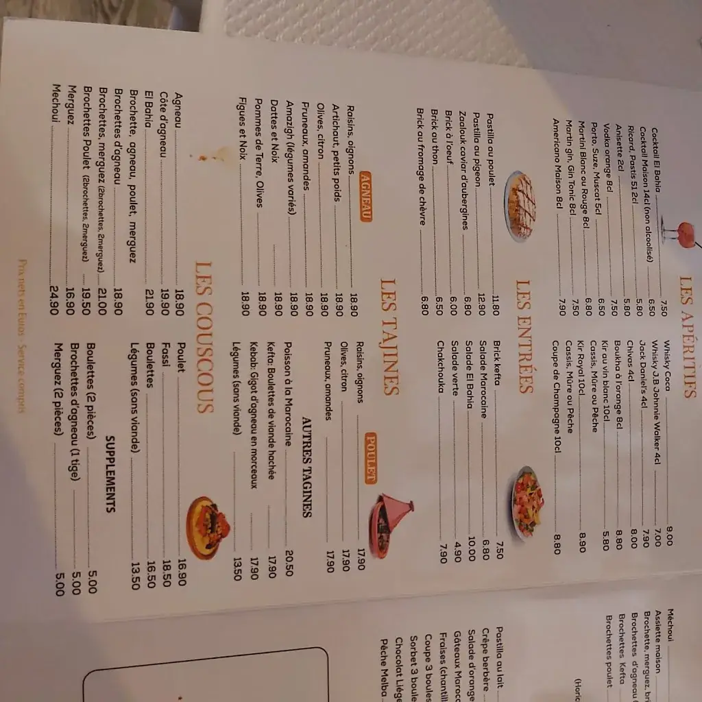 Menu_Restaurant EL BAHIA_Châtenay-Malabry_image_4