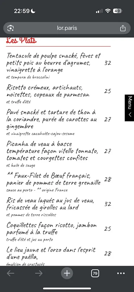 Menu_La Grille_Sceaux_imagen_2