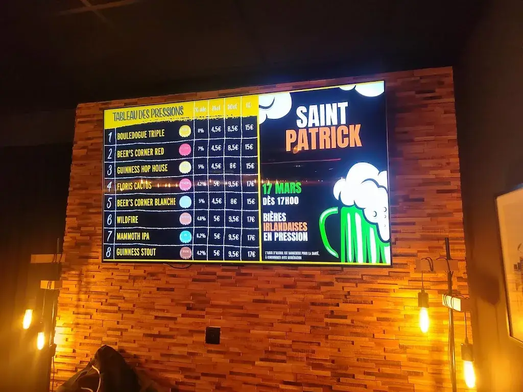 Menu_Beer's Corner_Châtenay-Malabry_imagen_1