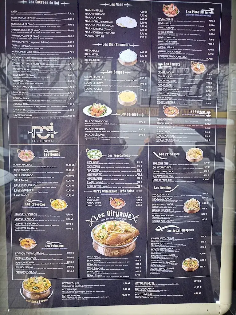 Menu_Le Roi Indien_Choisy-le-Roi_image_1