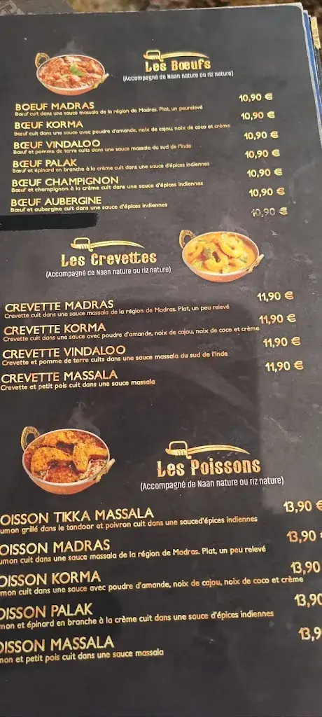 Menu_Le Roi Indien_Choisy-le-Roi_image_2