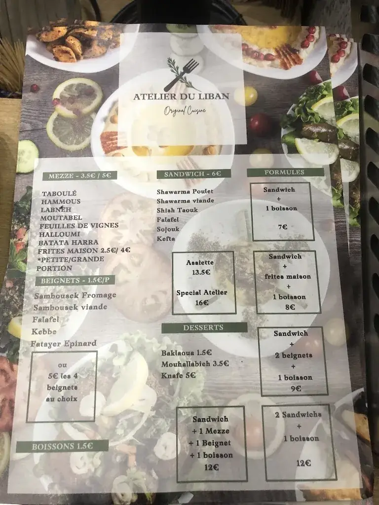 Menu_Atelier du liban_Choisy-le-Roi_imagen_2