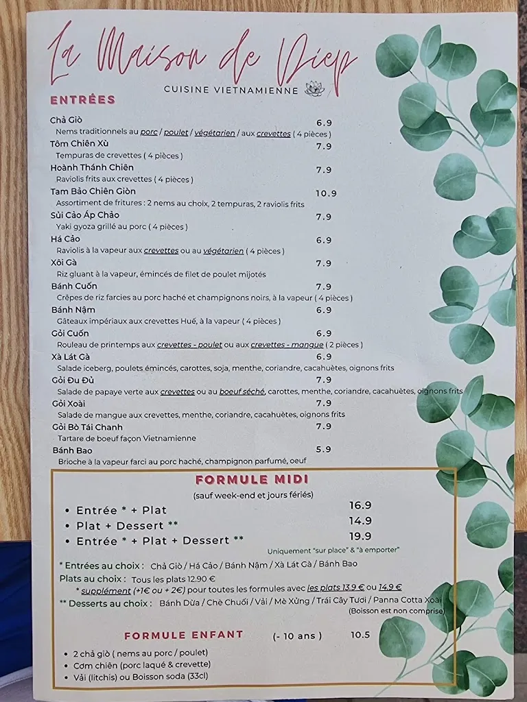 Menu_La Maison de Diep_Charenton-le-Pont_image_2