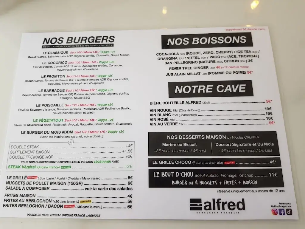 Menu_Alfred Burger_Charenton-le-Pont_image_1