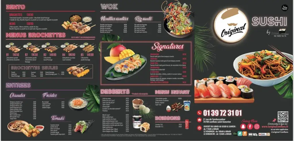 Menu_Original Restaurant_Conflans-Sainte-Honorine_immagine_1