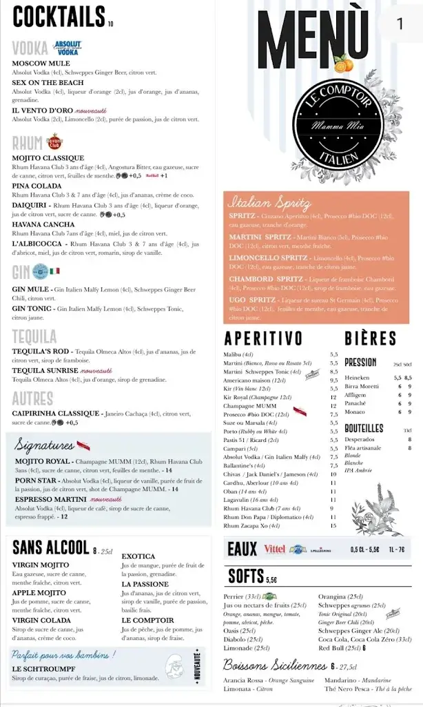 Menu_Le Comptoir Italien - Conflans Ste Honorine_Conflans-Sainte-Honorine_immagine_2