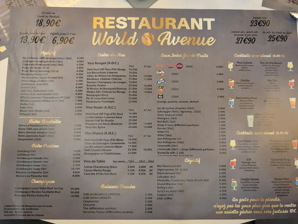 Menu_World Avenue_Coignières_image_1