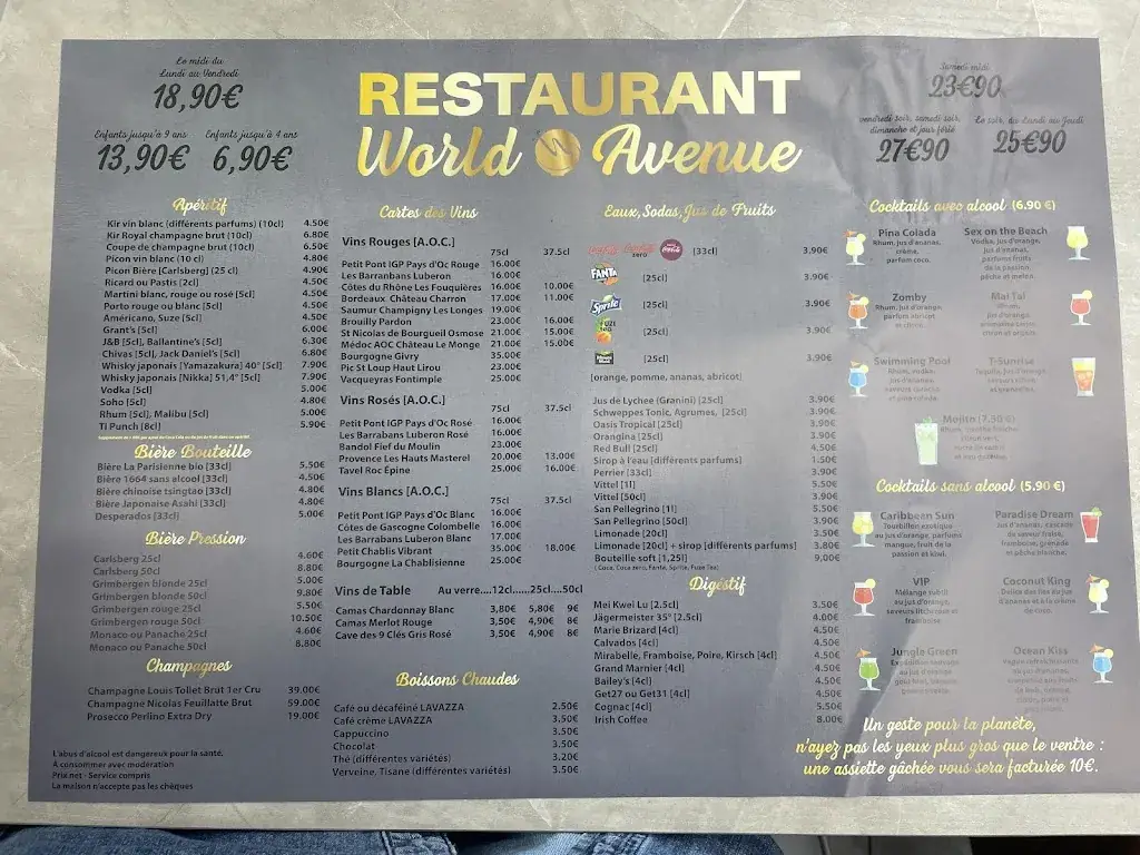 Menu_World Avenue_Coignières_image_2