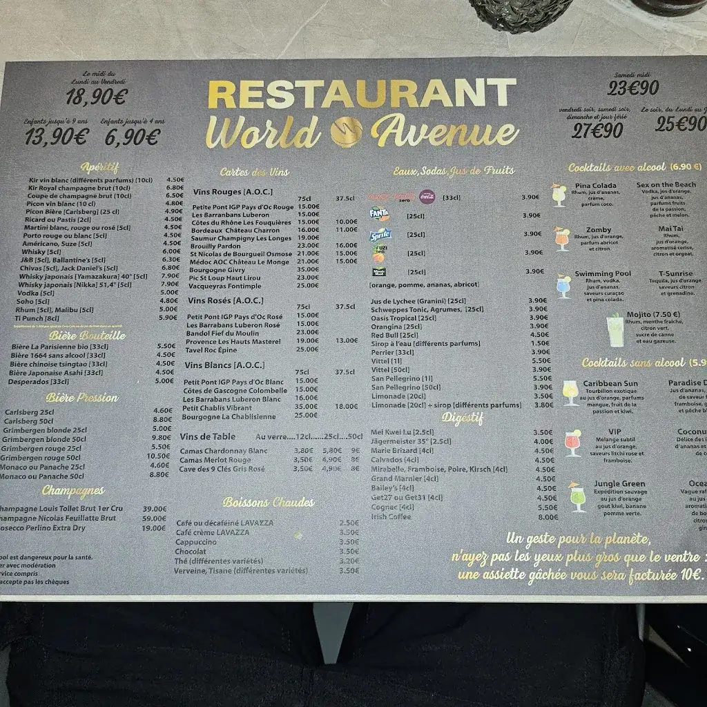 Menu_World Avenue_Coignières_image_4