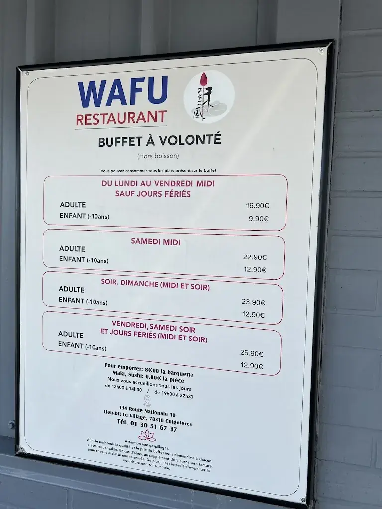 Menu_Wafu Restaurant_Coignières_image_4