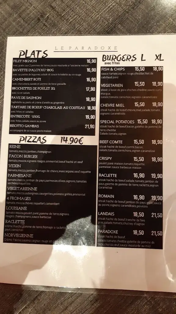 Menu_Le ParadoXe_Vauréal_immagine_4