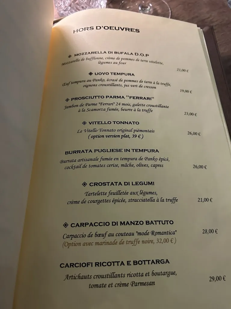 Menu_La Romantica_Clichy_image_1