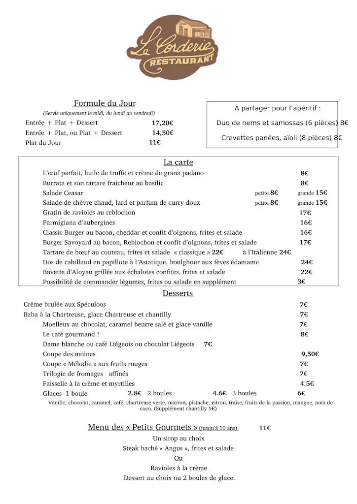 Menu_Restaurant La Corderie_Échelles_image_2