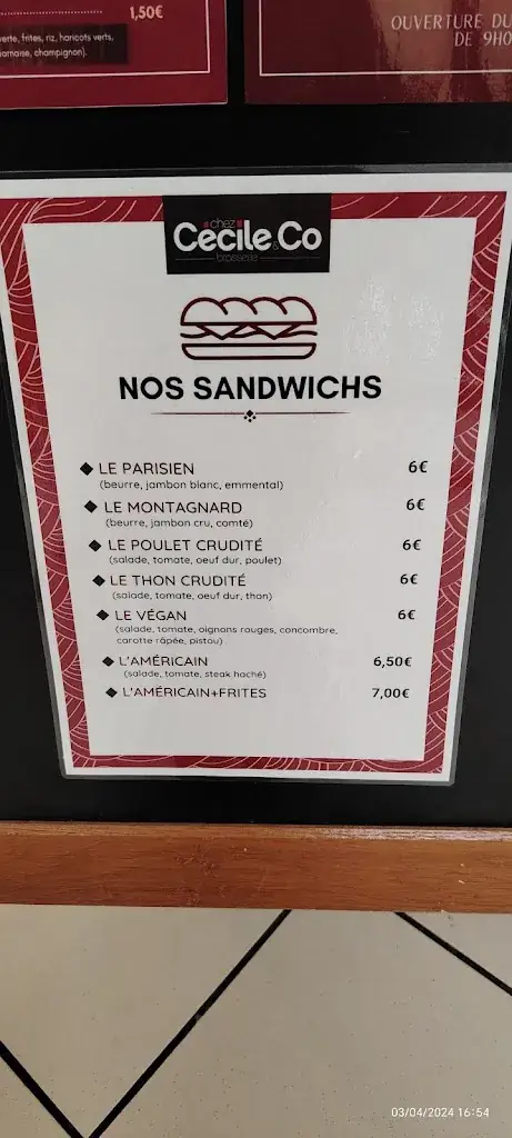 Menu_Chez Cécile & Co_Clichy-sous-Bois_image_2