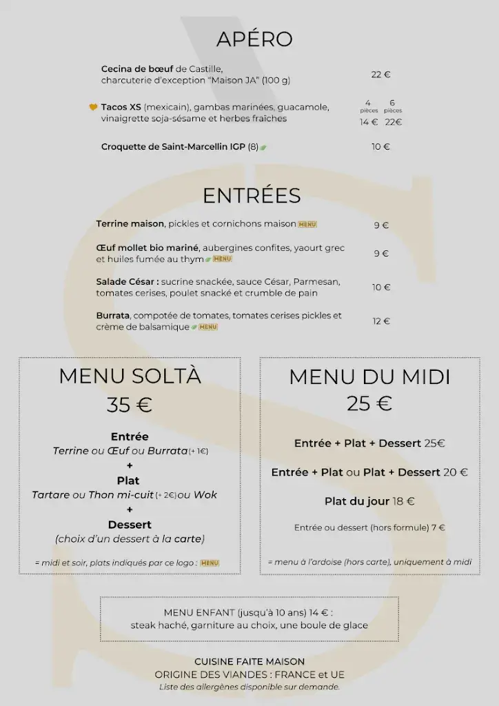 Menu_SOLTÀ restaurant_Drumettaz-Clarafond_image_1
