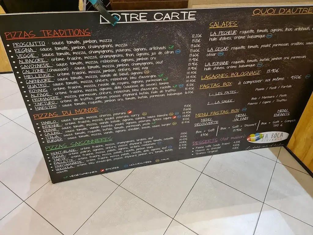 Menü_La Boca Pizzéria_Drumettaz-Clarafond_Bild_2