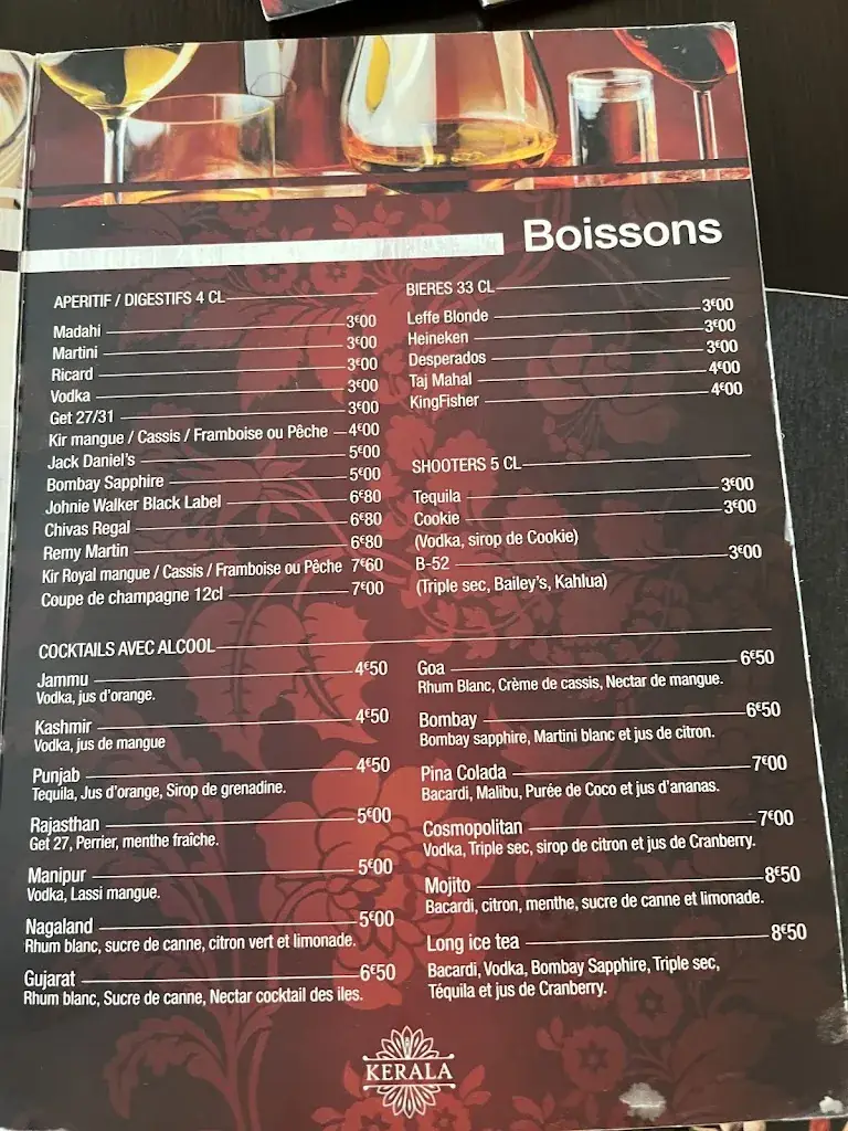 Menü_Kerala Restaurant_Combs-la-Ville_Bild_2