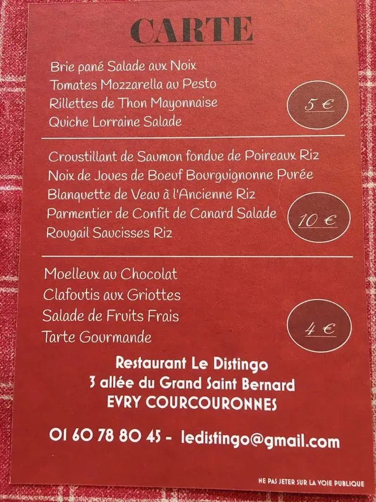 Le Distingo restaurant in Évry-Courcouronnes