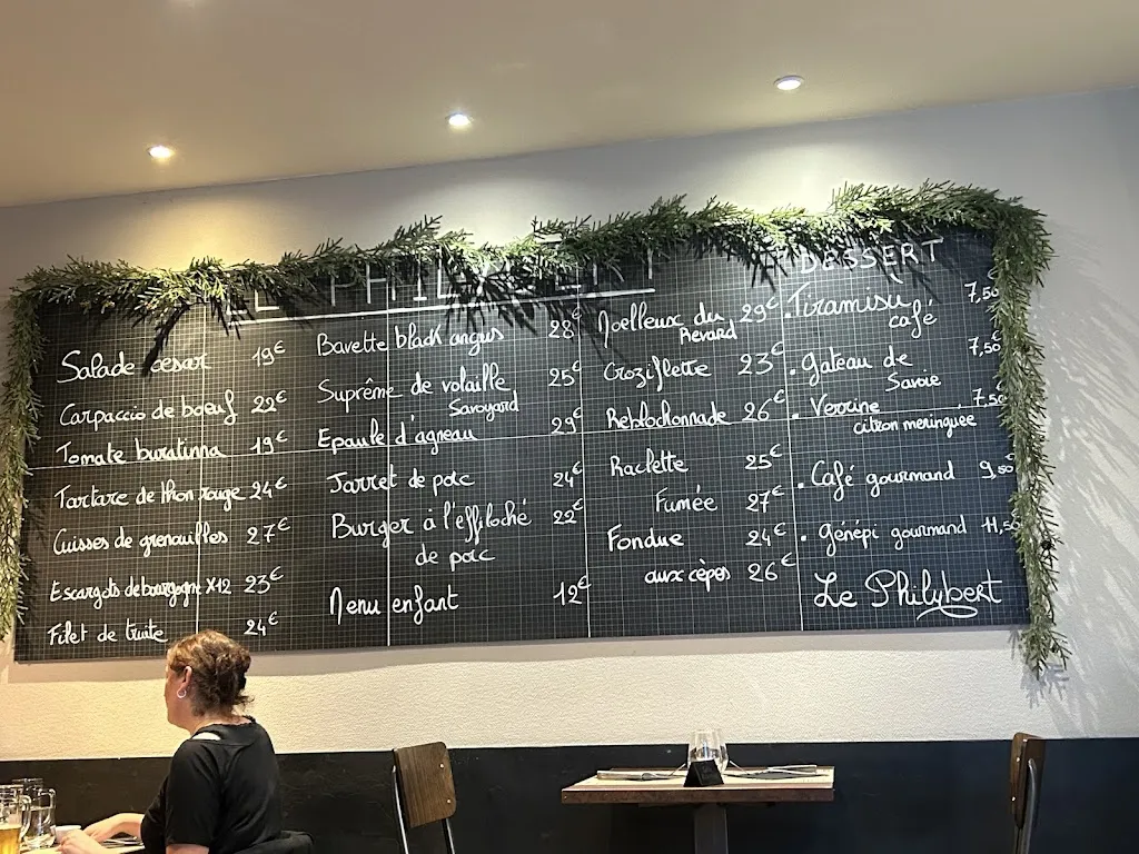Menu_LE PHILYBERT 🫕 🥩 🍻🍷 RESTAURANT SAVOYARD ET STEAKHOUSE_Aix-les-Bains_image_2