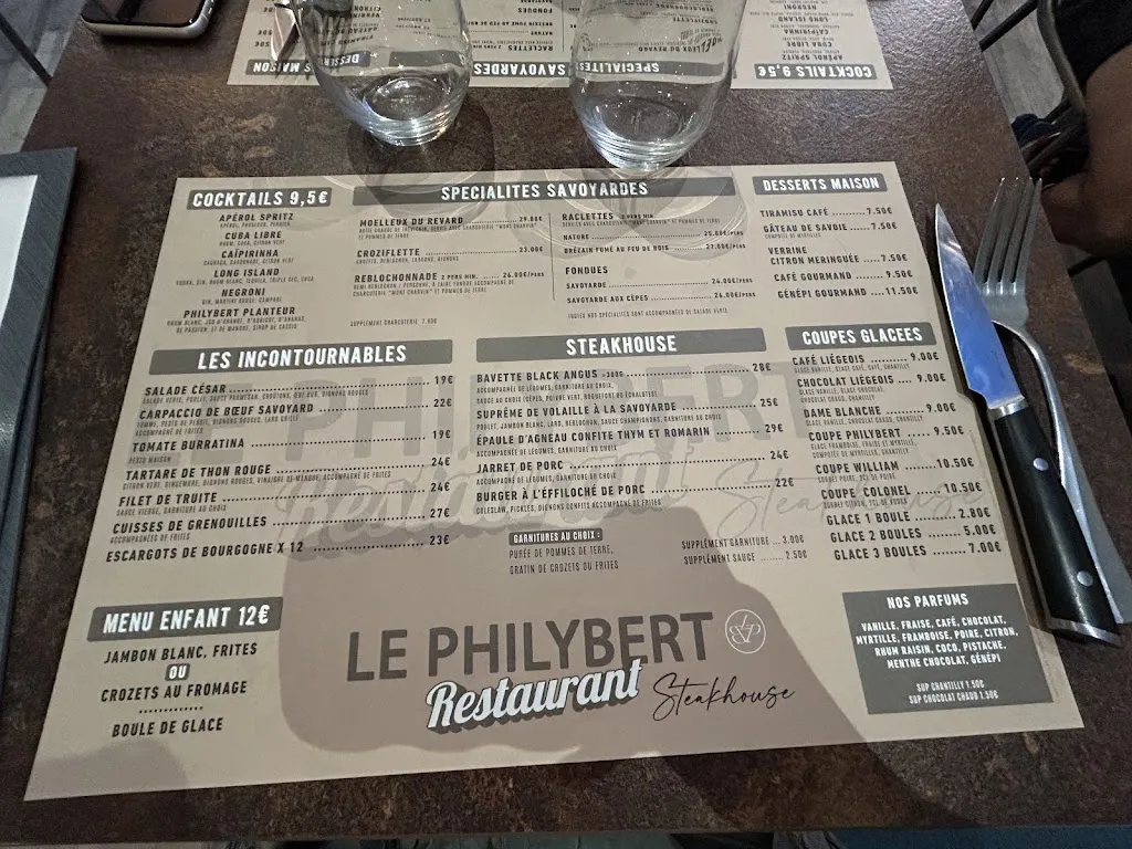Menu_LE PHILYBERT 🫕 🥩 🍻🍷 RESTAURANT SAVOYARD ET STEAKHOUSE_Aix-les-Bains_image_4