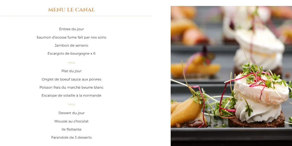 Menu_Restaurant Le Canal_Évry_image_2