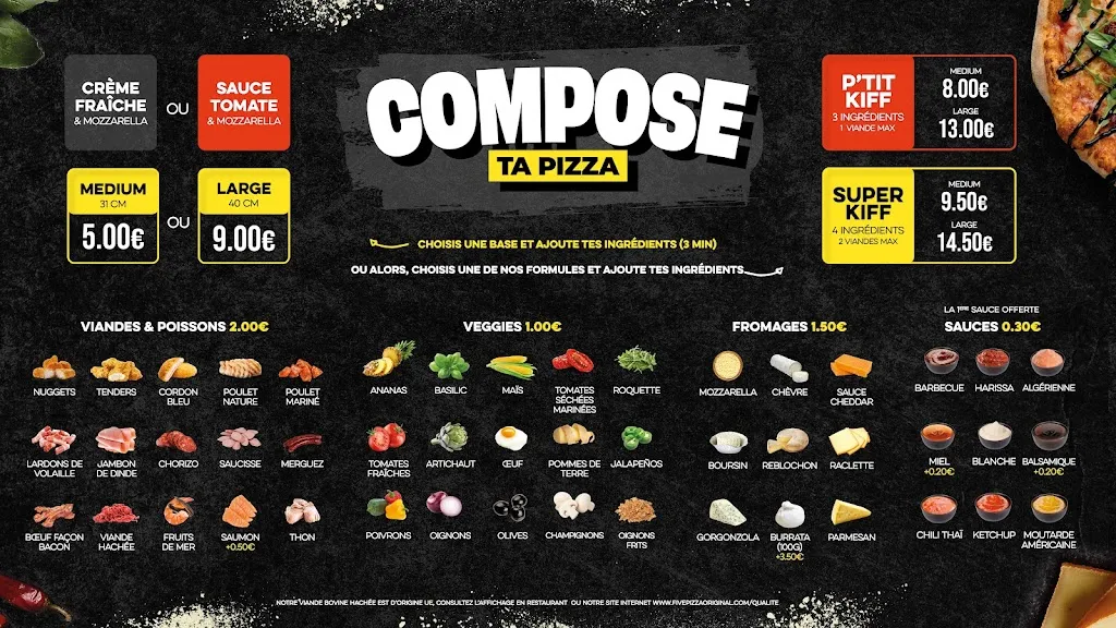 Menu_Five Pizza Original - Evry_Évry-Courcouronnes_image_2