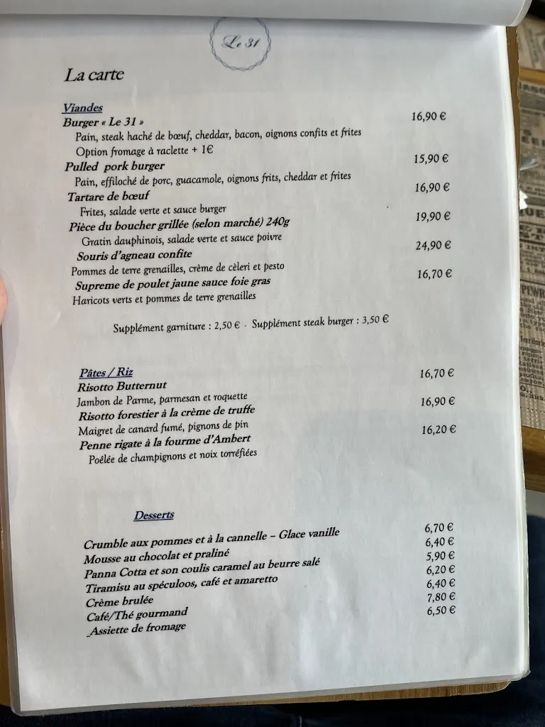 Menu_Le 31_Croissy-Beaubourg_image_4