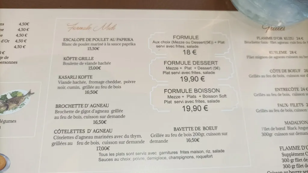 Menu_Flamme D’Or Restaurant_Courtry_image_4