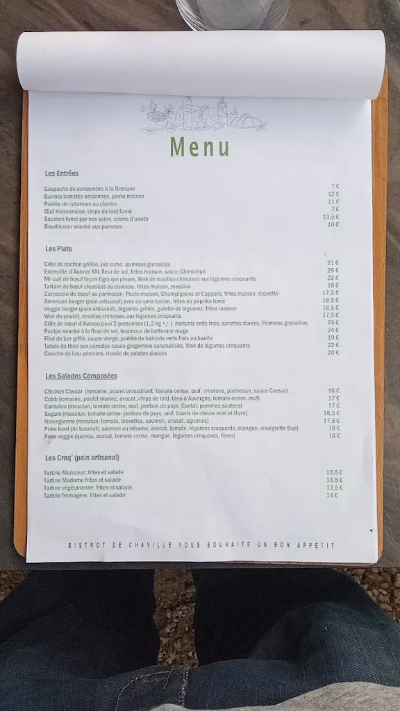Menu_Le Bistrot De Chaville_Chaville_image_1