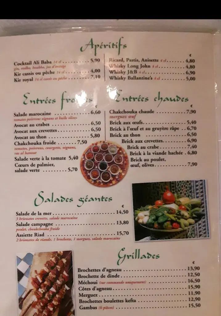 Menu_Le Palais d'Ali Baba_Chaville_image_4