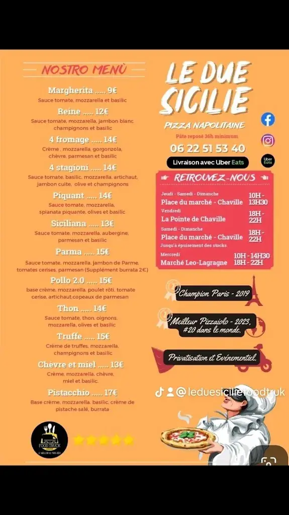 Menu_Le due sicilie food-truck chaville_Chaville_image_1