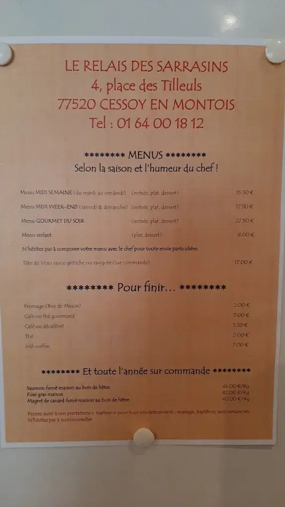Menu_Le Relais des Sarrasins_Cessoy-en-Montois_image_1