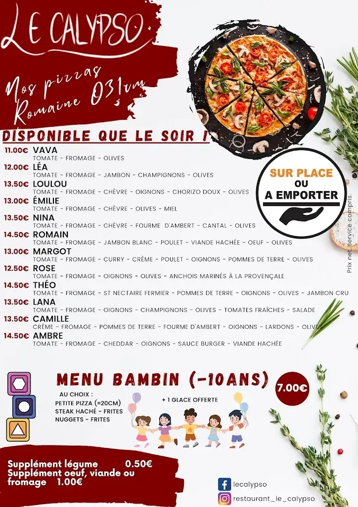 Menu_Le Calypso_Thiers_image_1