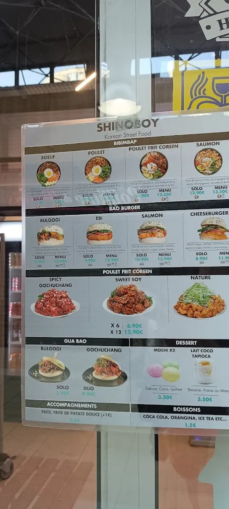 Menu_Shinoboy - Korean street food_Créteil_image_4