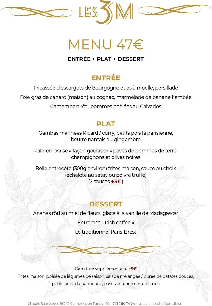 Menu_Restaurant Les 3M_Cormeilles-en-Parisis_imagen_3