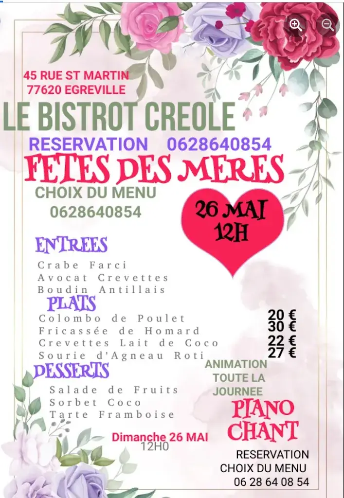 Menu_Le Bistrot Créole_Égreville_image_2