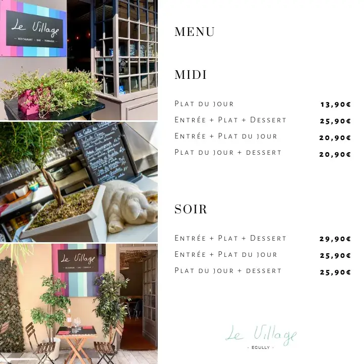 Menu_Restaurant Le Village_Écully_image_2