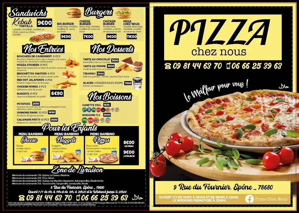 Menu_Pizza Chez Nous_Épône_image_2