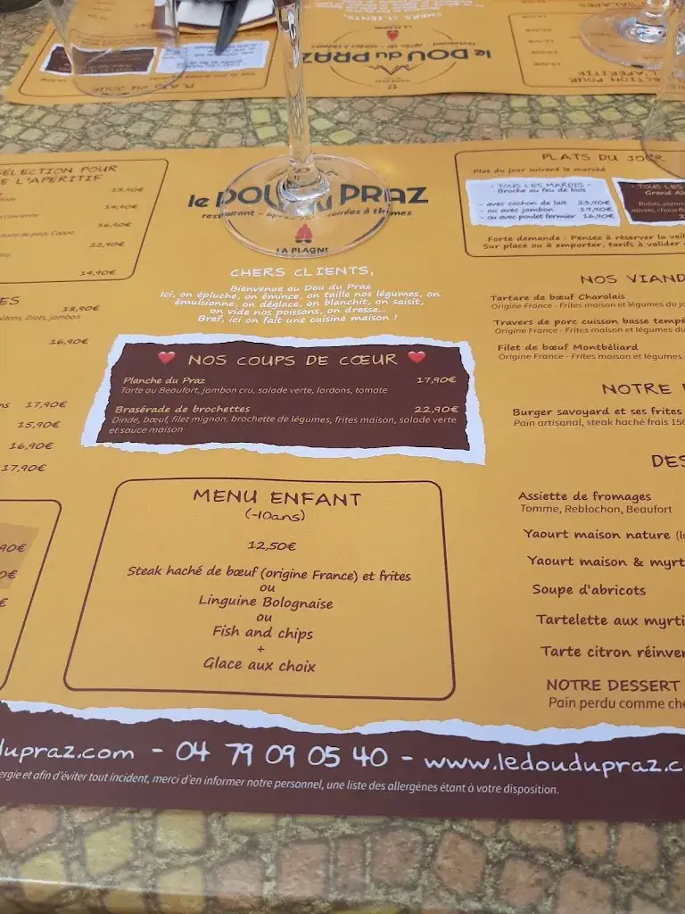 Menu_Restaurant Le Dou Du Praz_73210_image_3