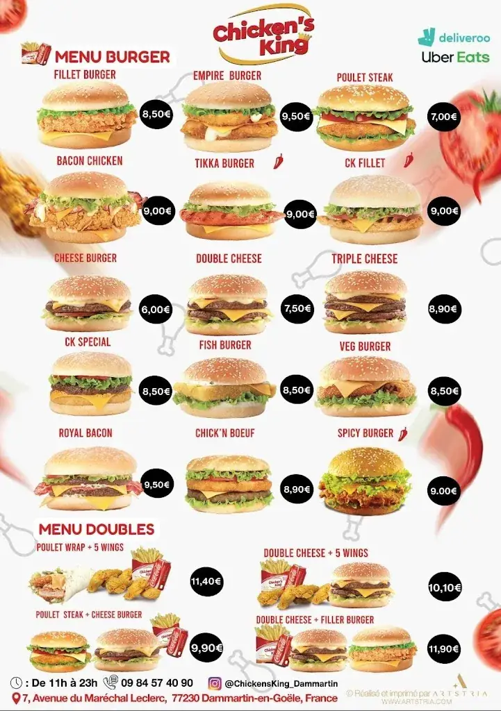 Menu_Chicken's King_Dammartin-en-Goële_image_2