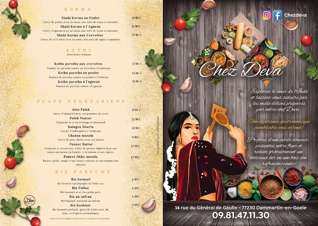 Menu_Chez Deva_Dammartin-en-Goële_imagen_2
