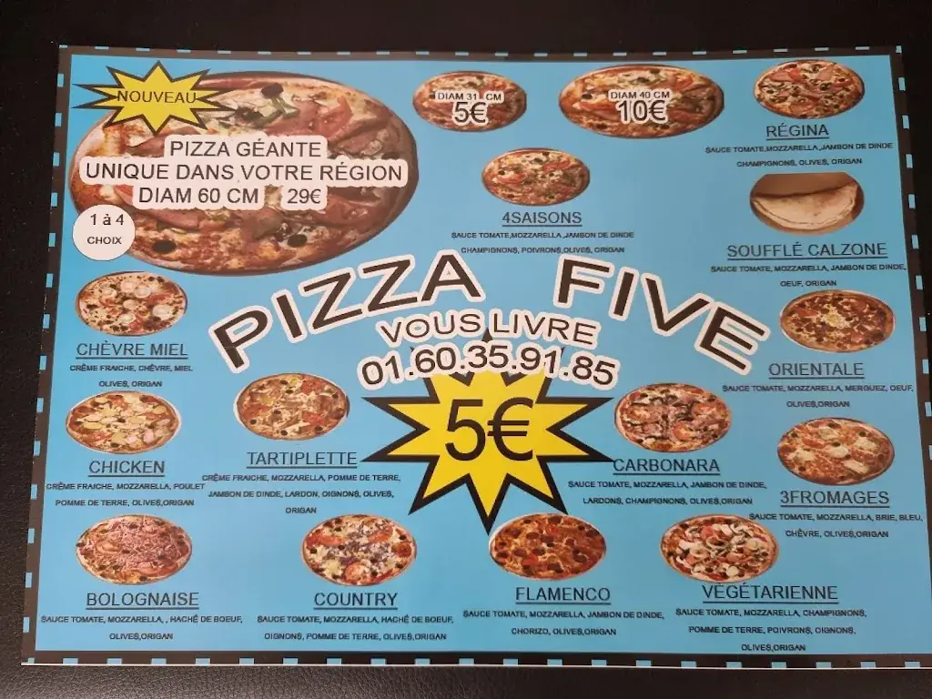 Menu_Pizza Five_Dammartin-en-Goële_image_3