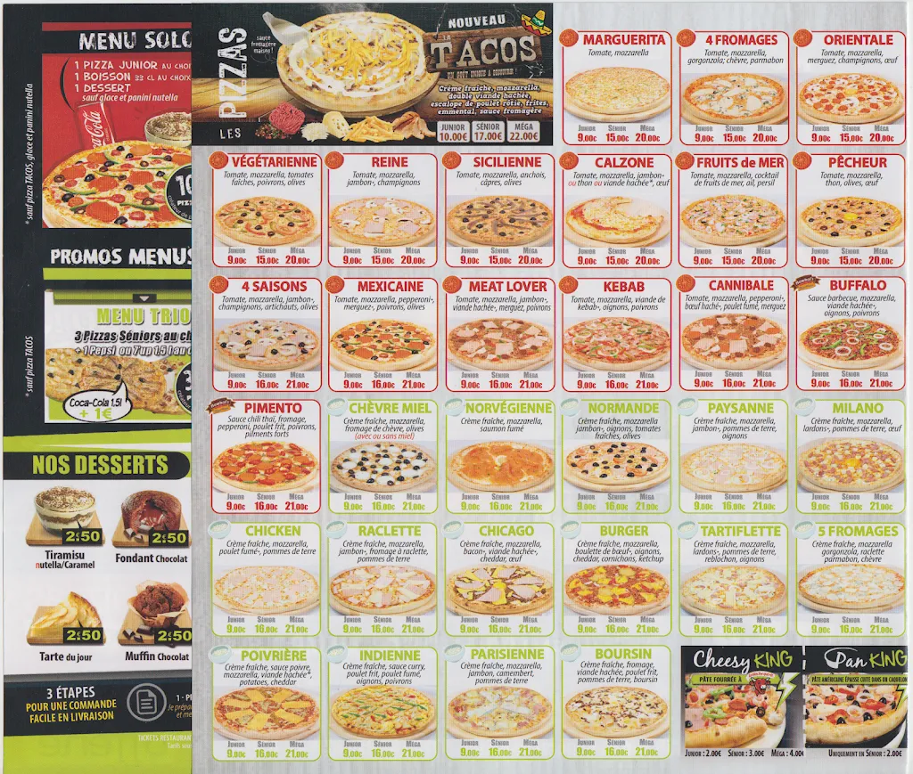Menu_PIZZA KING_Dammartin-en-Goële_image_1