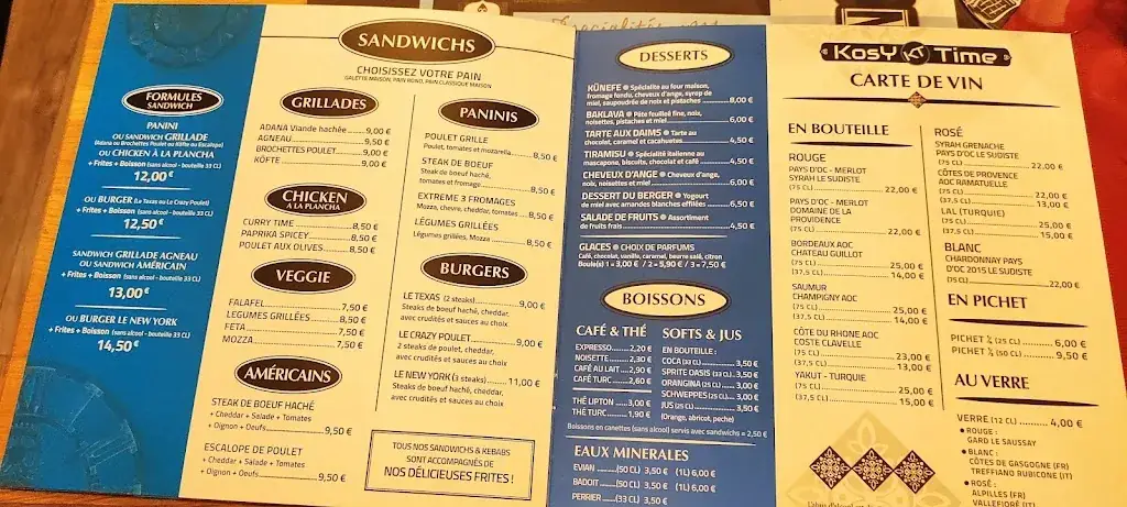 Menu_Kosy Time Restaurant Turc Dammartin_Dammartin-en-Goële_imagen_4