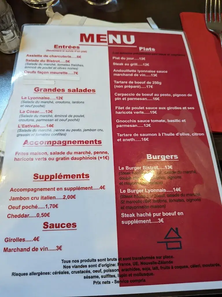 Menu_BISTROT LA PLACE_Écully_imagen_1