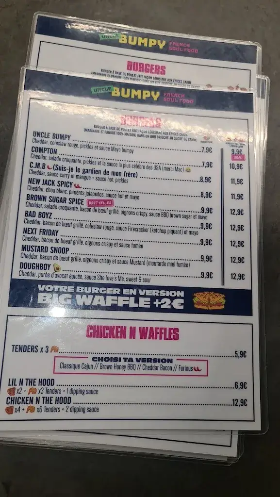 Menu_Uncle Bumpy - Drancy_Drancy_image_2